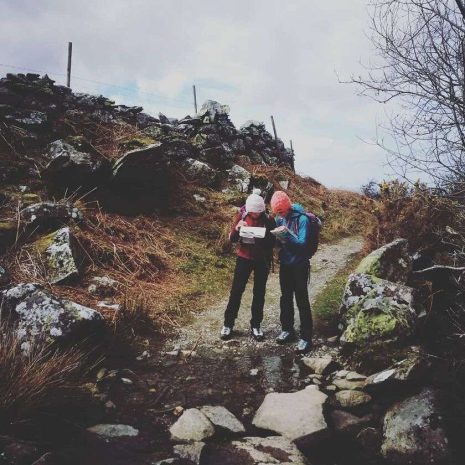 Emma and Rachel Carneddau nav Emma and Rachel Carneddau nav